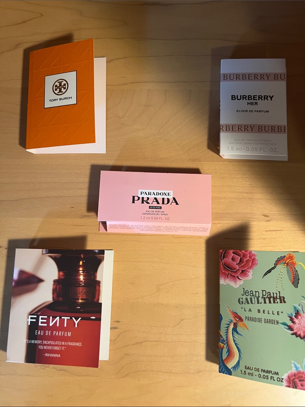 Luxury fragrance samples